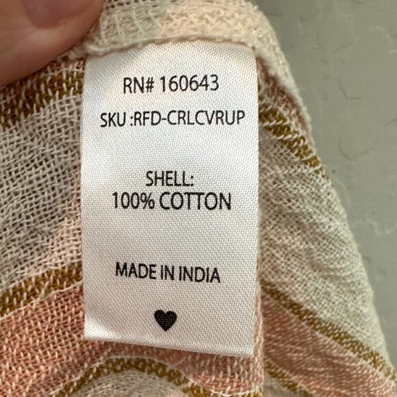 RAYS FOR DAYS | Boho Striped Kimono Cardigan Cotton Tassel Hem NWT | One Size - Picture 7 of 8